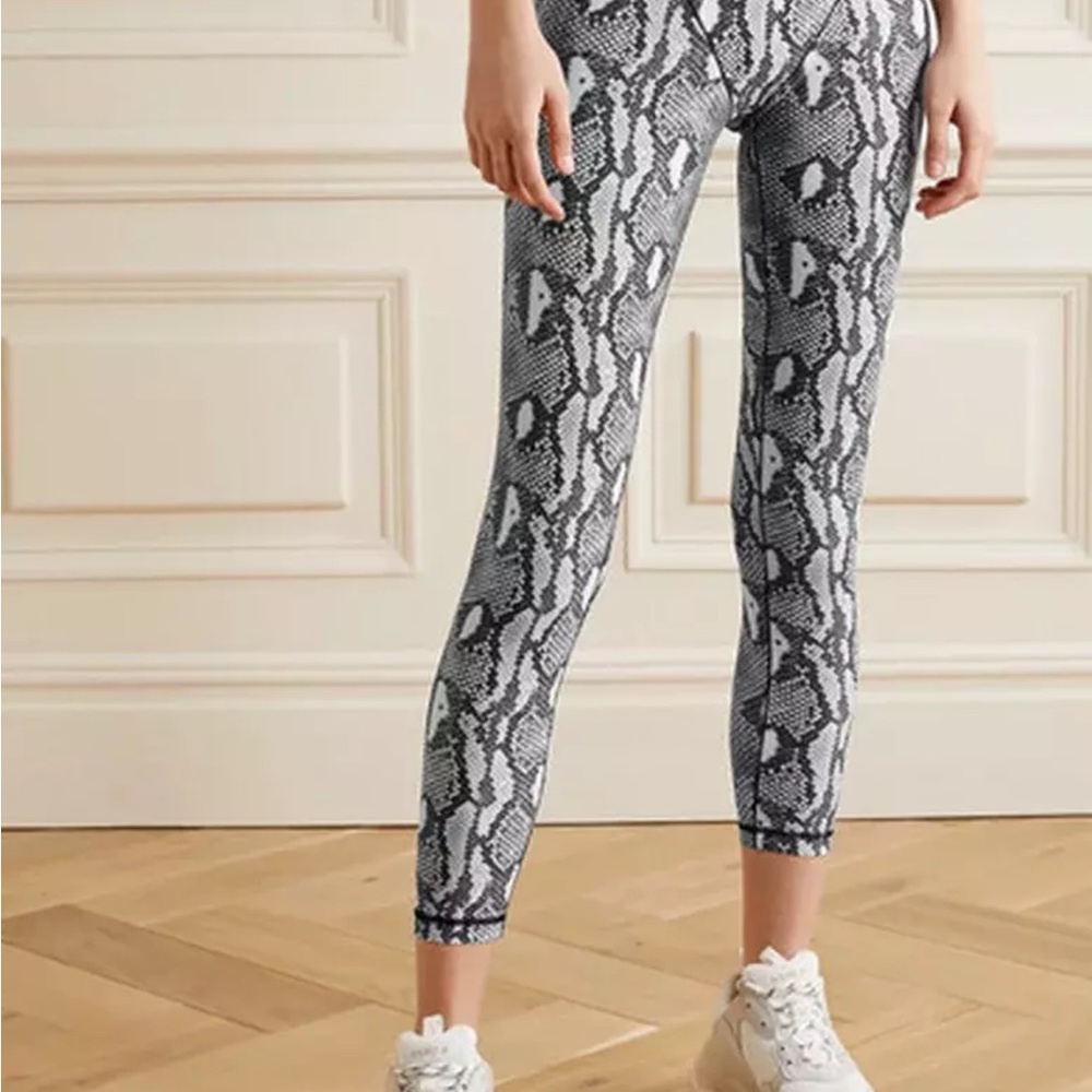 Adam Selman python French cut  XS Grey and White Snakeskin Print